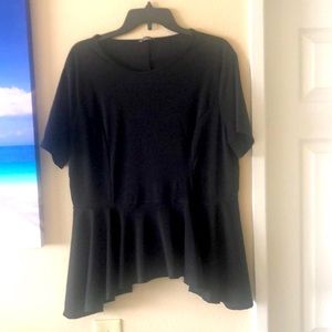 Cute Black Peplum Top